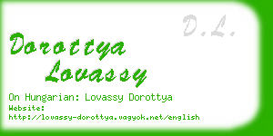 dorottya lovassy business card